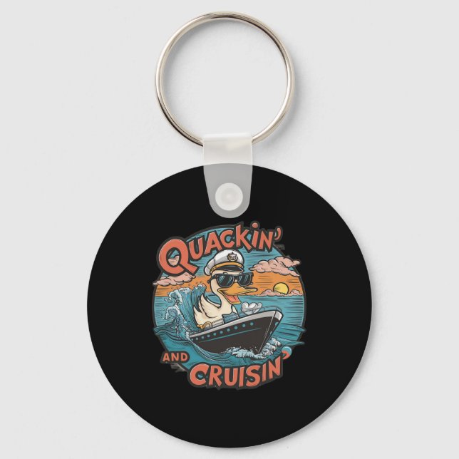 Funny Duck Hunting Hiding  Key Ring (Front)