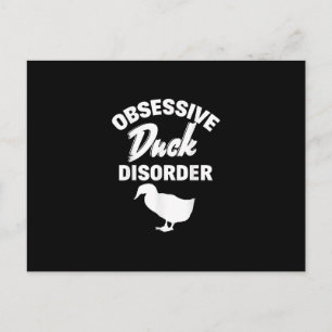 Funny Duck Hunting Odd Obsessive Duck Disorder Announcement Postcard