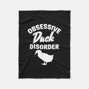 Funny Duck Hunting Odd Obsessive Duck Disorder Fleece Blanket