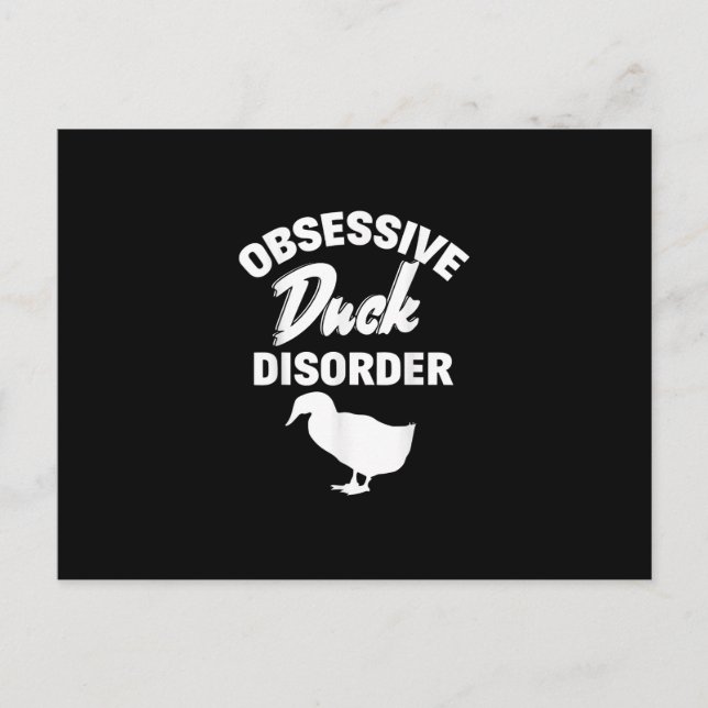 Funny Duck Hunting Odd Obsessive Duck Disorder Invitation Postcard (Front)