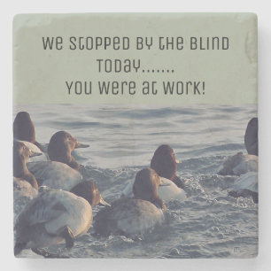 Funny Duck Hunting Stone Coaster