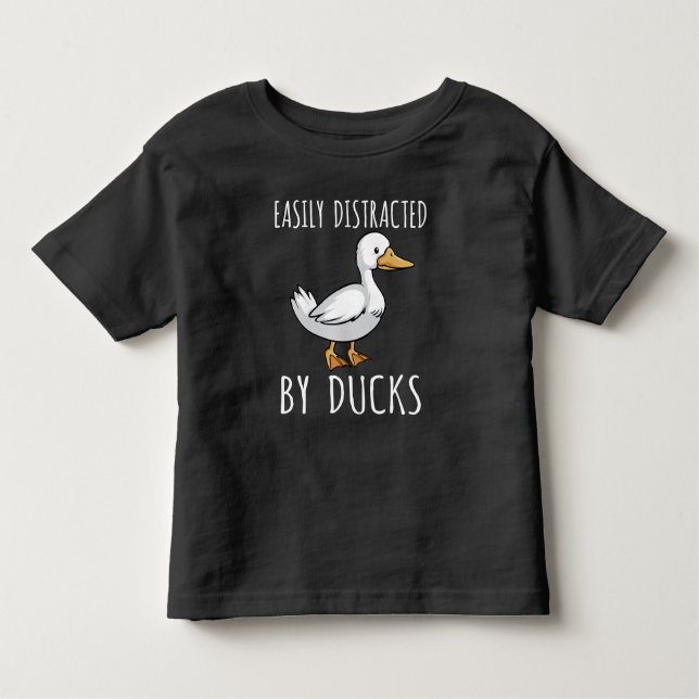 Funny Duck Lover Bird Watching Fan Toddler T-Shirt (Front)
