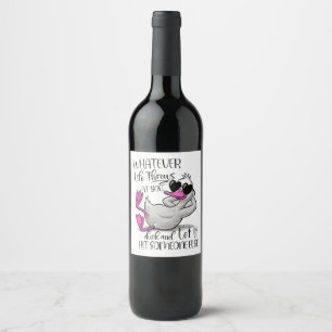 Funny Duck Lover Wine Label