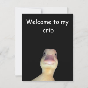 Funny Duck Meme: Welcome to My Crib Duck Postcard