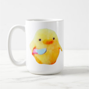 Funny Duck Meme with Knife for Meme Lovers Mug