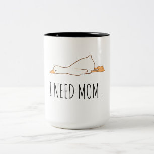 Funny Duck Mug "I Need Mum" Cute Baby Duck Coffe