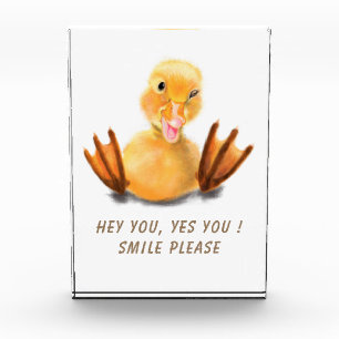 Funny Duck Photo Block Gift - Custom Text