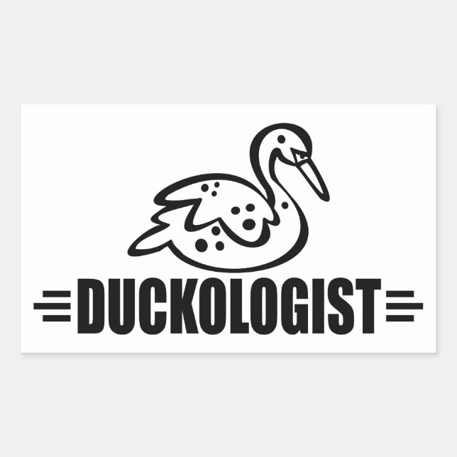 Funny Duck Rectangular Sticker (Front)