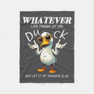 Funny Duck Shirt Funny Quote Graphic Tees For Men  Fleece Blanket