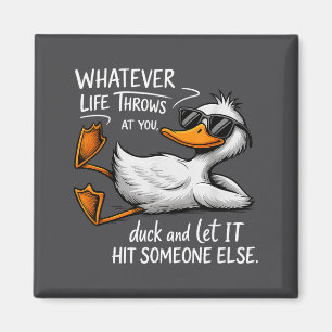 Funny Duck Shirt Funny Quote Graphic Tees For Men  Magnet
