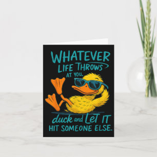 Funny Duck Shirt Meme Quote Graphic Tees For Men W Card