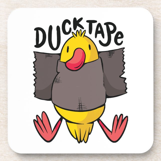 Funny Duck Tape Coaster (Front)