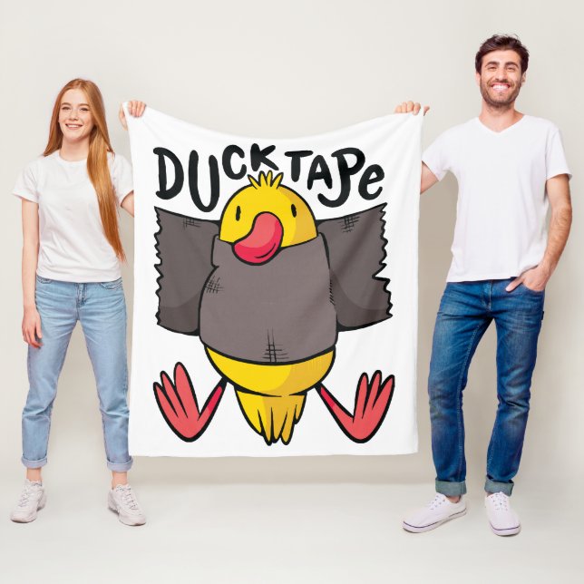 Funny Duck Tape Fleece Blanket (In Situ)