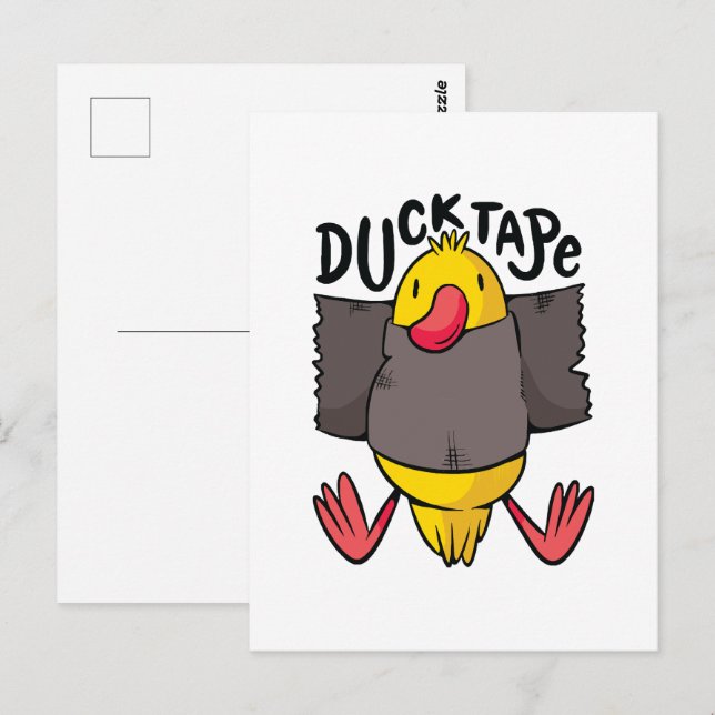 Funny Duck Tape Postcard (Front/Back)