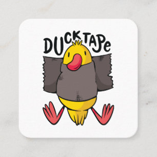 Funny Duck Tape Square Business Card