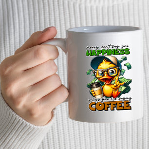 Funny Duck Wearing Glasses Coffee Caption Quote Coffee Mug