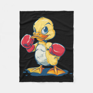 Funny Duck With Boxing Gloves Costume For Ducks Lo Fleece Blanket