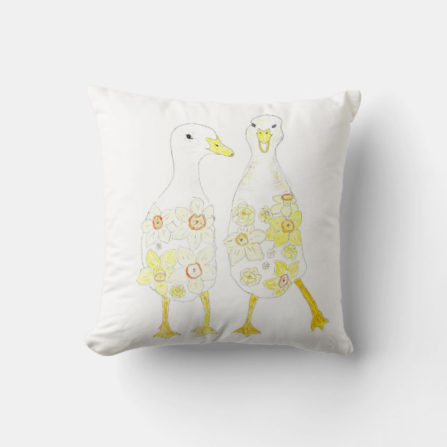 Funny ducks  cushion (Front)