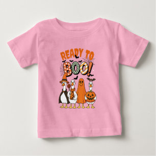 Funny Ducks Ready to Boo Halloween Baby T-Shirt