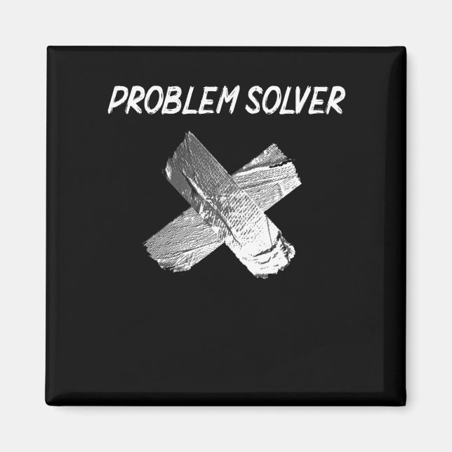 Funny Duct Tape Joke Lazy Sarcastic Husband Father Magnet (Front)