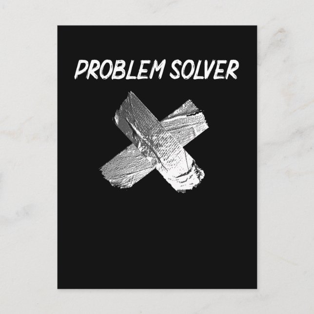 Funny Duct Tape Joke Lazy Sarcastic Husband Father Postcard (Front)