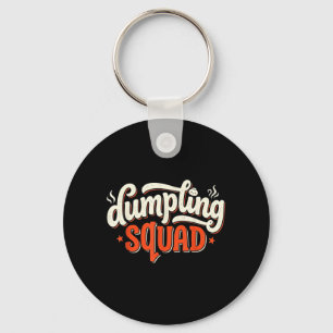 Funny Dumpling Squad Cute Asian Cuisine Food Lover Key Ring