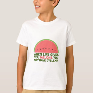 Funny Dyslexia Quote Dyslexic Humor Kids T-Shirt