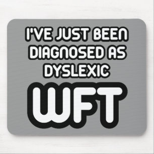 Funny dyslexic mouse pad