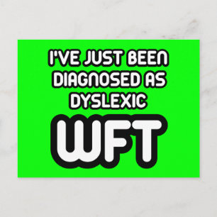 Funny dyslexic postcard
