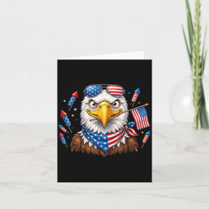 Funny Eagle Aamerican Usa Flag Memorial Day 4th Of Card
