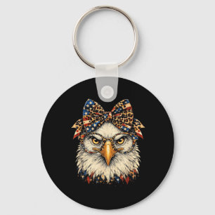 Funny Eagle Face Glasses Bandanna Leopard Egale 4t Key Ring