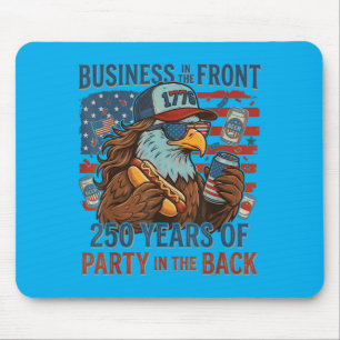 Funny Eagle Mullet Business In The Front Party In Mouse Pad