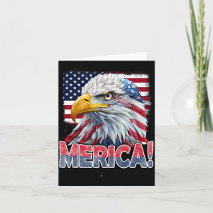 Funny Eagle Usa Flag Patriotic Independence Day Card