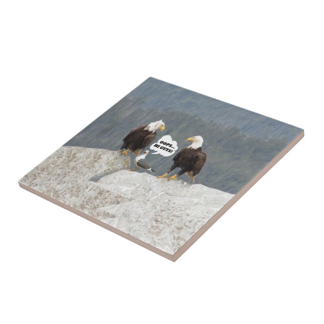 Funny Eagles and Seagull Tile (Side)