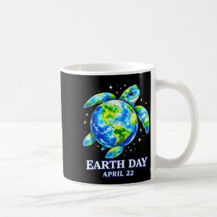Funny earth day 2026 save the earth sea turtle kid coffee mug