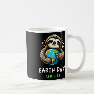 Funny Earth Day Cute Sloth Earth Day Earth Planet Coffee Mug
