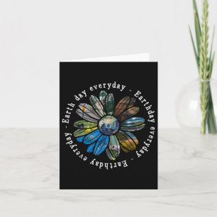 Funny Earth Day Everyday Sunflower Earth Animal Lo Card