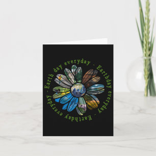 Funny Earth Day Everyday Sunflower Earth Animal Lo Card