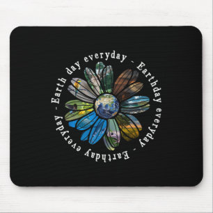 Funny Earth Day Everyday Sunflower Earth Animal Lo Mouse Pad