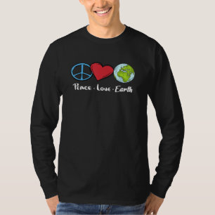 Funny Earth Day Peace Love Earth April 22 For Boys T-Shirt