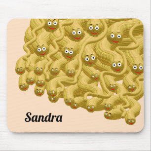 Funny earthworms mouse pad