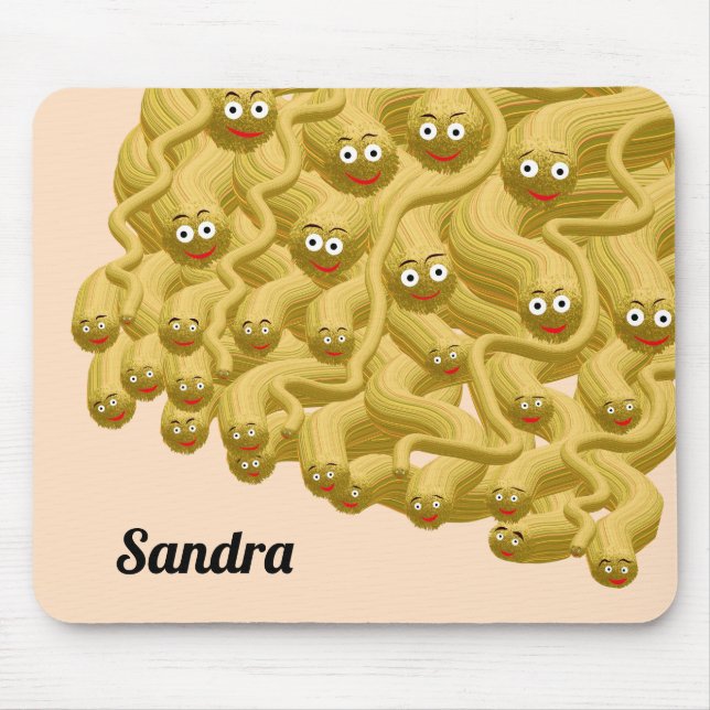 Funny earthworms mouse pad (Front)