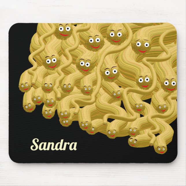 Funny earthworms mouse pad (Front)