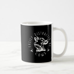 Funny Easily Distracted By Cows Design  Coffee Mug