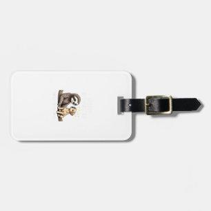 Funny Easily Distracted By Sloths and Dogs T-Shirt Luggage Tag