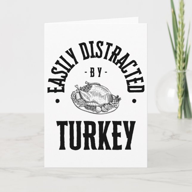Funny Easily Distracted  Card (Front)