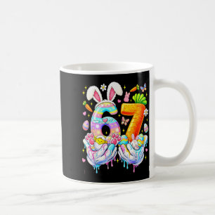 Funny easter 67 six seven bunny eggs mem women coffee mug