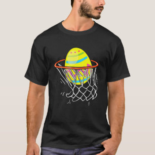 Funny Easter Basketball Egg Hunting Kids Teens T-Shirt
