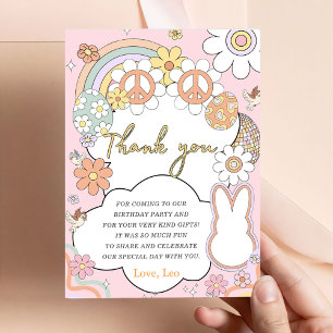 Funny  Easter Birthday Party Thank You Card