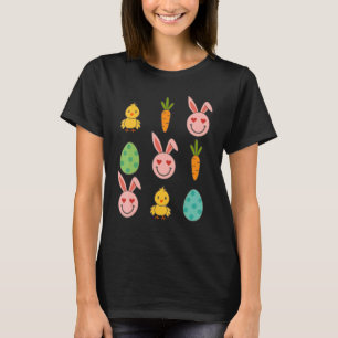 Funny Easter Bunny Chicken Carrots Men Women Kids  T-Shirt